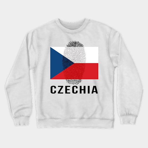 Czech Republic Flag DNA Crewneck Sweatshirt by Rocky Ro Designs